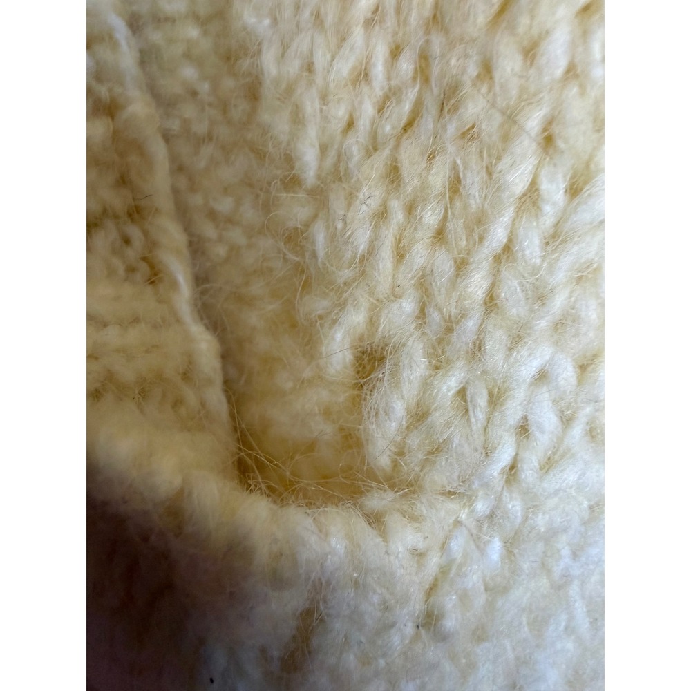 Pilcro Hooded Sweater Chunky Knit Butter Yellow Cozy XS Winter Neutral NWT Flaw - Picture 10 of 11